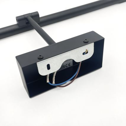 Iluminación LED para espejo de baño MIRROR LED/8W/230V 4000K IP44 60 cm negra