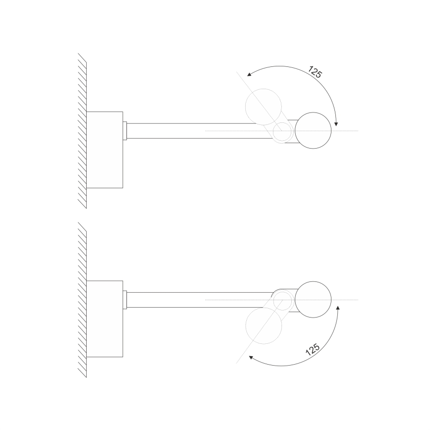 Iluminación LED para espejo de baño MIRROR LED/8W/230V 4000K IP44 60 cm negra