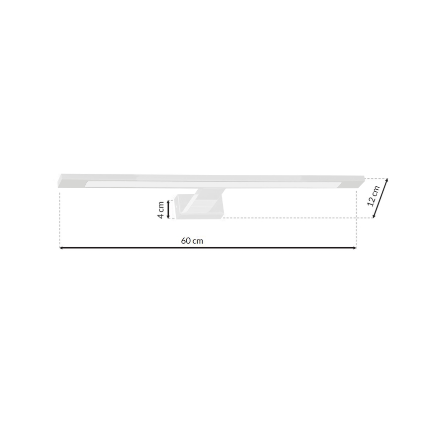 Iluminación LED para espejo de baño SHINE, 12W/230V, 60 cm, IP44, blanco