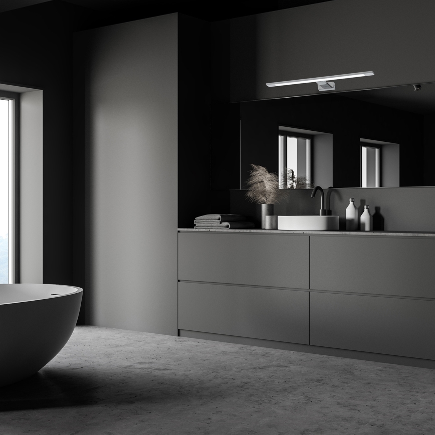 Iluminación LED para espejo de baño SHINE LED/12W/230V 60 cm IP44 cromado brillante
