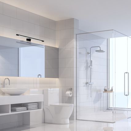Iluminación LED para espejo de baño SHINE LED/12W/230V 60 cm IP44 negra