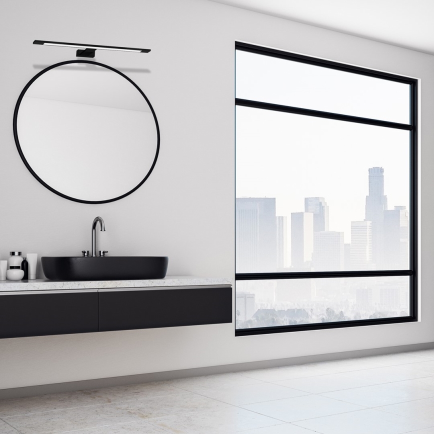 Iluminación LED para espejo de baño SHINE LED/12W/230V 60 cm IP44 negra