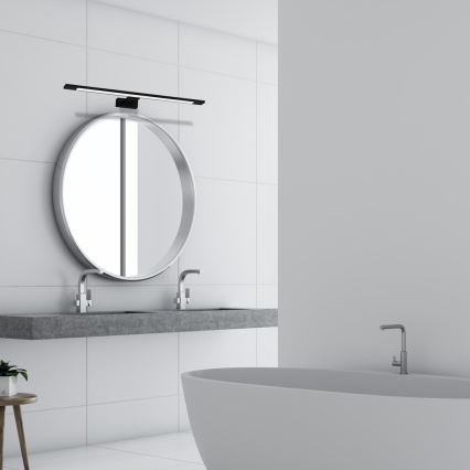 Iluminación LED para espejo de baño SHINE LED/12W/230V 60 cm IP44 negra