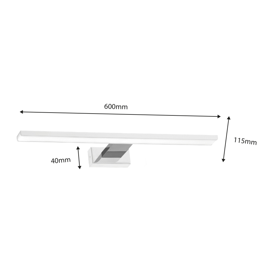 Iluminación LED para espejo de baño SHINE LED/13,8W/230V 60 cm IP44 blanco/cromo