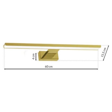 Iluminación LED para espejo de baño SHINE LED/13,8W/230V 60 cm IP44 dorada