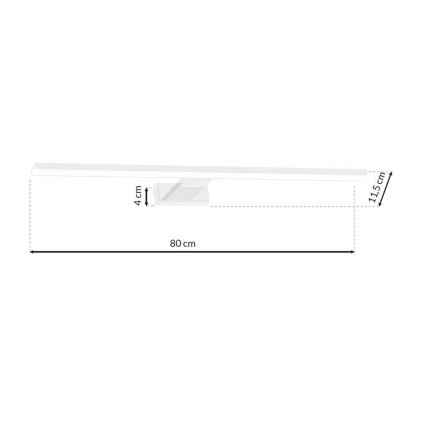 Iluminación LED para espejo de baño SHINE WHITE LED/15W/230V 80 cm IP44 blanca