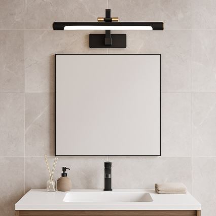 Iluminación LED para espejo de baño VINCI LED/12W/230V 40 cm IP44 negra