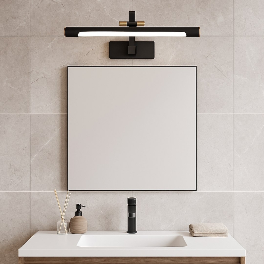 Iluminación LED para espejo de baño VINCI LED/12W/230V 40 cm IP44 negra