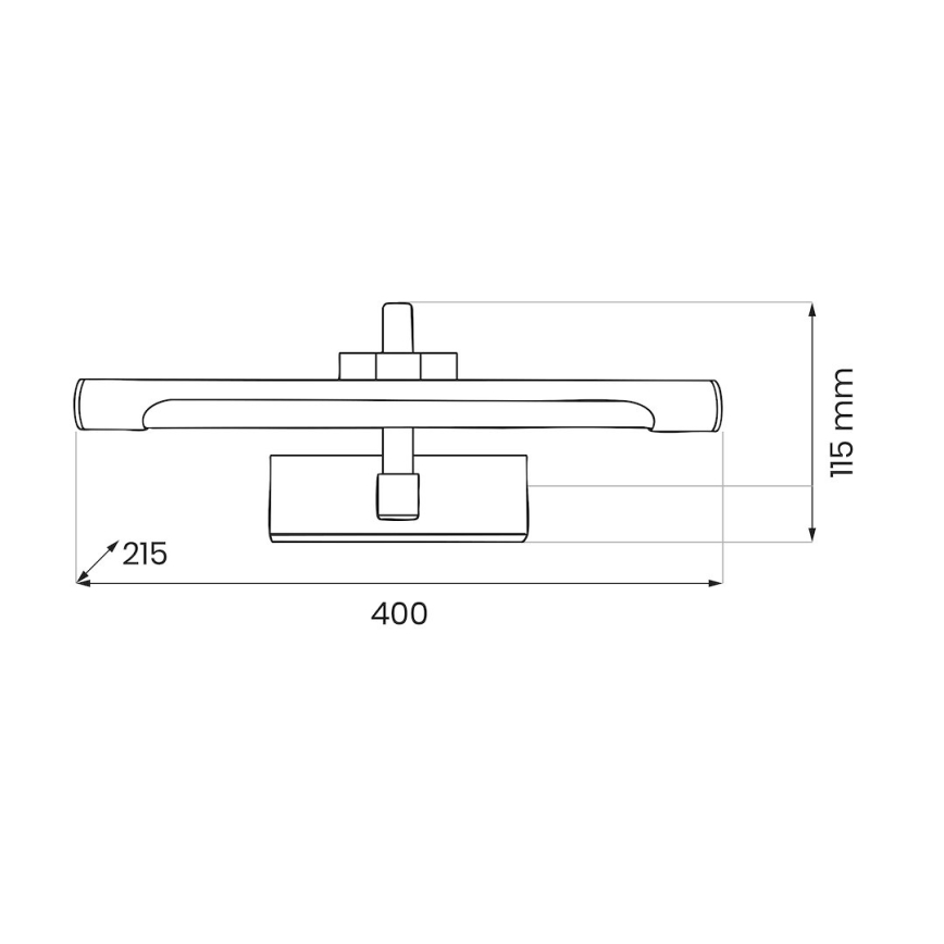 Iluminación LED para espejo de baño VINCI LED/12W/230V 40 cm IP44 negra