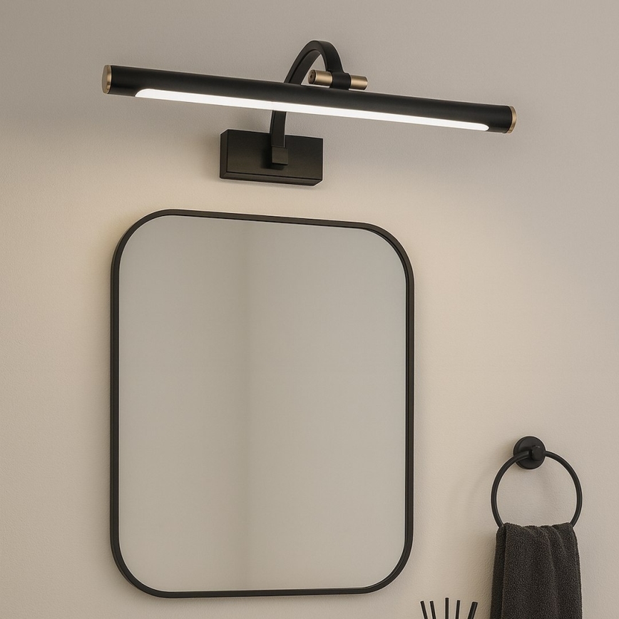 Iluminación LED para espejo de baño VINCI LED/15W/230V 60 cm IP44 negra