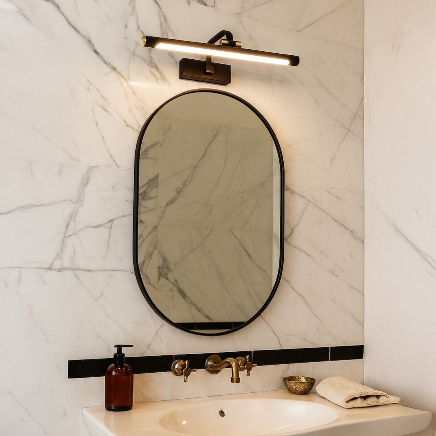 Iluminación LED para espejo de baño VINCI LED/15W/230V 60 cm IP44 negra