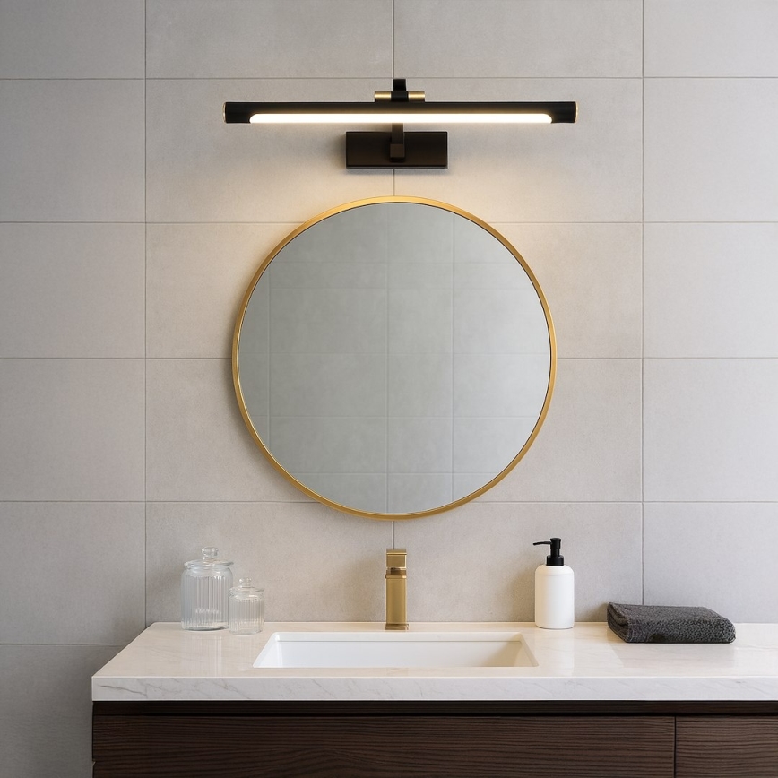 Iluminación LED para espejo de baño VINCI LED/15W/230V 60 cm IP44 negra