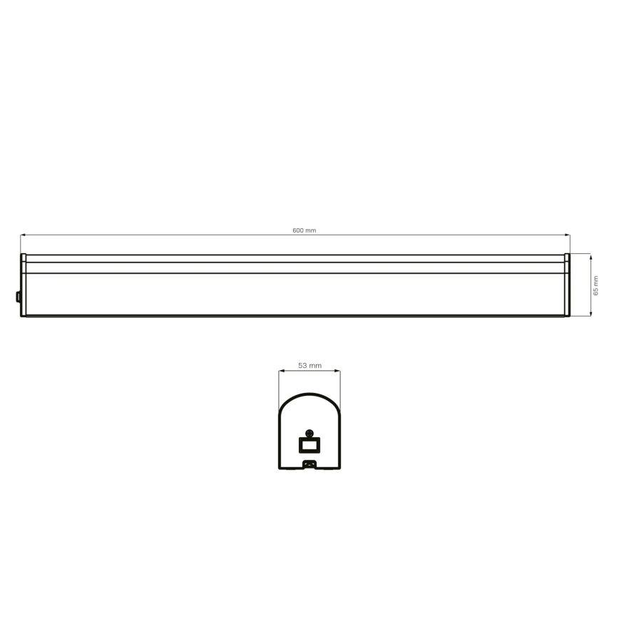 Iluminación LED para espejos de baño ALEX LED/15W/230V 4000K 60 cm IP44 negro