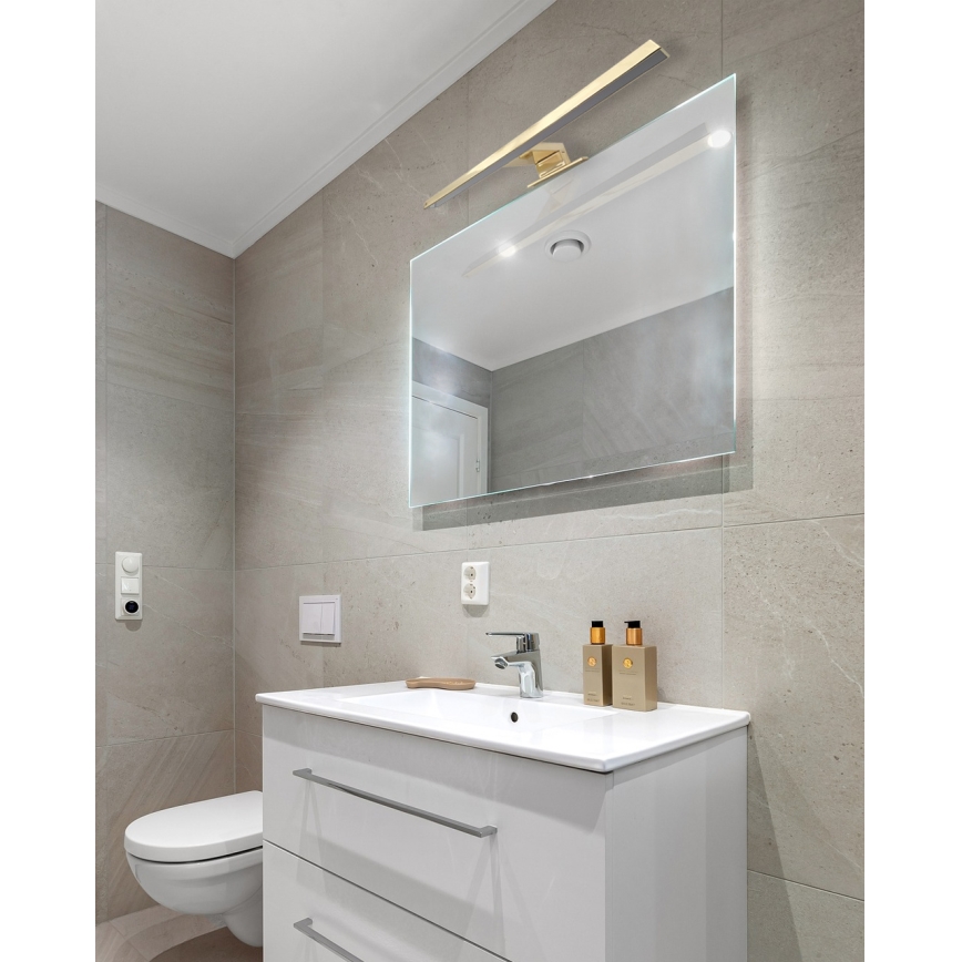 Iluminación LED para espejos de baño LED/8W/230V 4000K 50 cm IP44 dorado mate