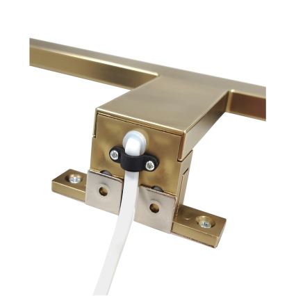 Iluminación LED para espejos de baño LED/8W/230V 4000K 50 cm IP44 dorado mate