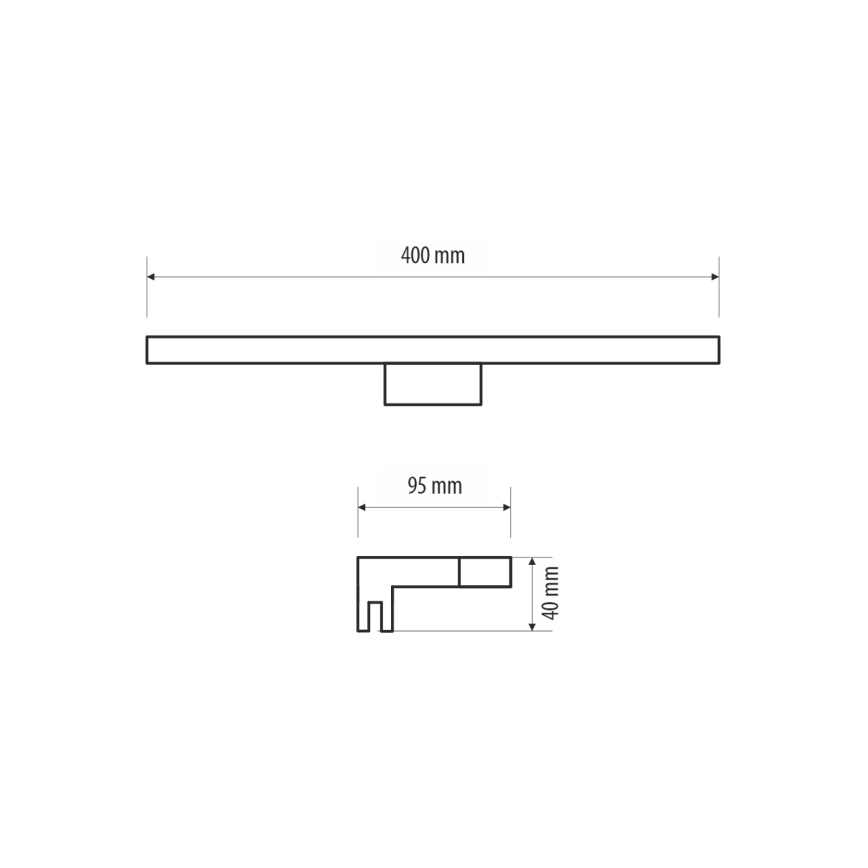 Iluminación LED para espejos de baño MIRROR LED/6W/230V 40 cm IP44 cromo brillante