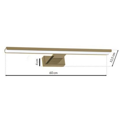 Iluminación LED para espejos de baño SHINE LED/13,8W/230V IP44 latón