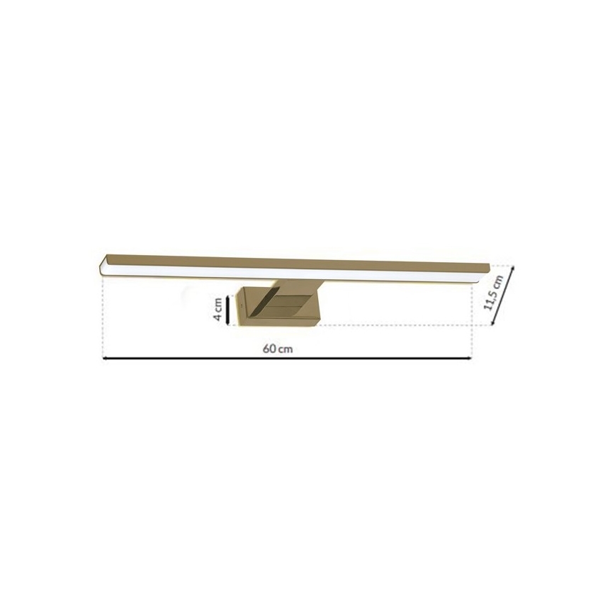 Iluminación LED para espejos de baño SHINE LED/13,8W/230V IP44 latón