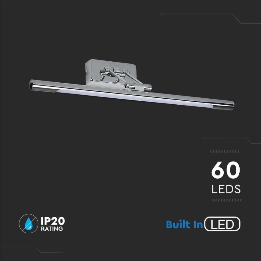 Iluminación LED para espejos LED/13W/230V 3000K 64cm cromo