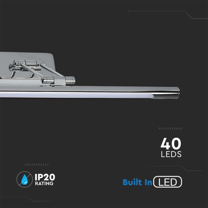 Iluminación LED para espejos LED/9W/230V 3000K 50cm cromo brillante