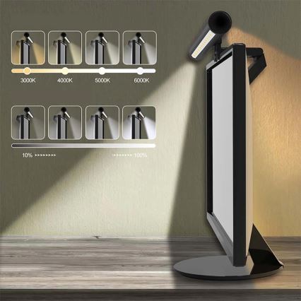 Iluminación LED regulable para monitor táctil LED/5W/5V 3000/4000/5000/6000K 42 cm negro