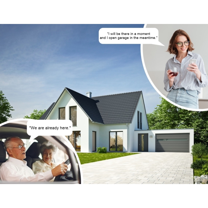 Immax 07706L - Control de puertas de garaje y portones automáticos NEO LITE Smart DC5V Wi-Fi Tuya