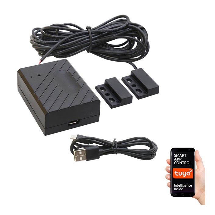 Immax 07706L - Control de puertas de garaje y portones automáticos NEO LITE Smart DC5V Wi-Fi Tuya