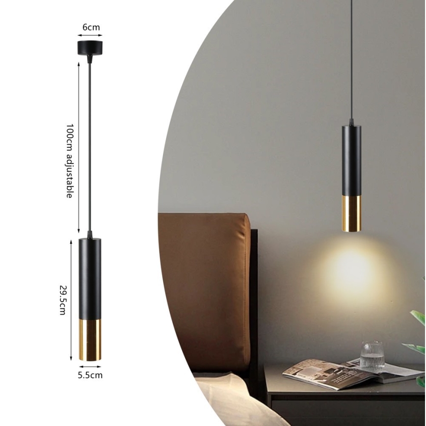 Lámpara colgante PUNTO 1xGU10/9W/230V