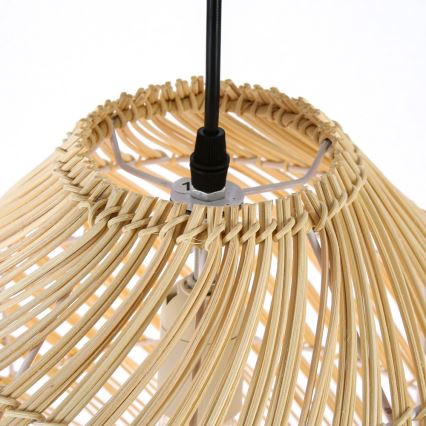 Lámpara colgante PELO 1xE27/40W/230V diá. 35 cm ratán