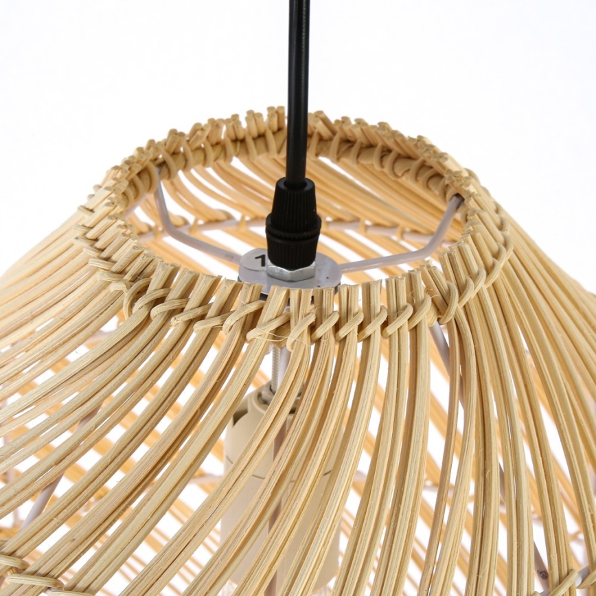 Lámpara colgante PELO 1xE27/40W/230V diá. 35 cm ratán