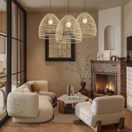 Lámpara colgante con cable BOHO DELICADO 1xE27/40W/230V Ø 38 cm