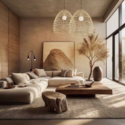 Lámpara colgante con cable BOHO DELICADO 1xE27/40W/230V Ø 38 cm