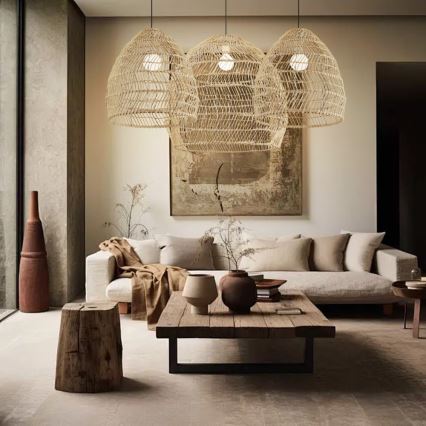 Lámpara colgante con cable BOHO DELICADO 1xE27/40W/230V Ø 38 cm