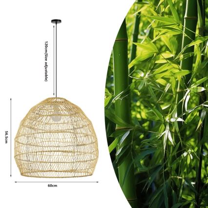 Lámpara colgante en cable BOHO DELICADO 1xE27/40W/230V Ø 60 cm