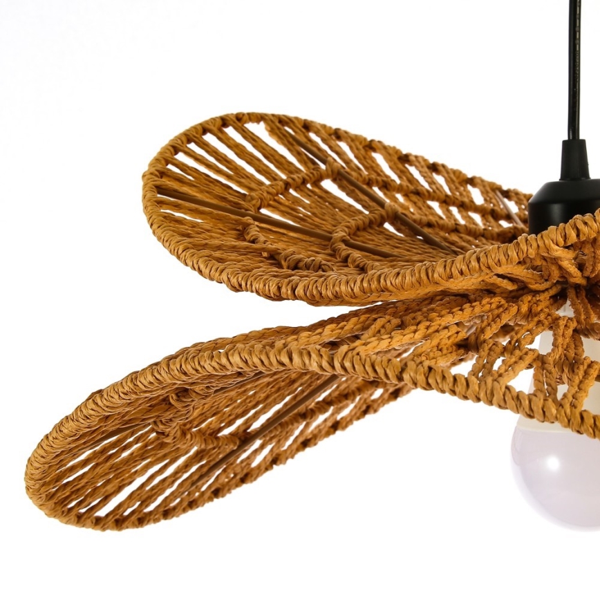 Lámpara colgante MARIPOSA 1xE27/40W/230V diá. 50 cm yute