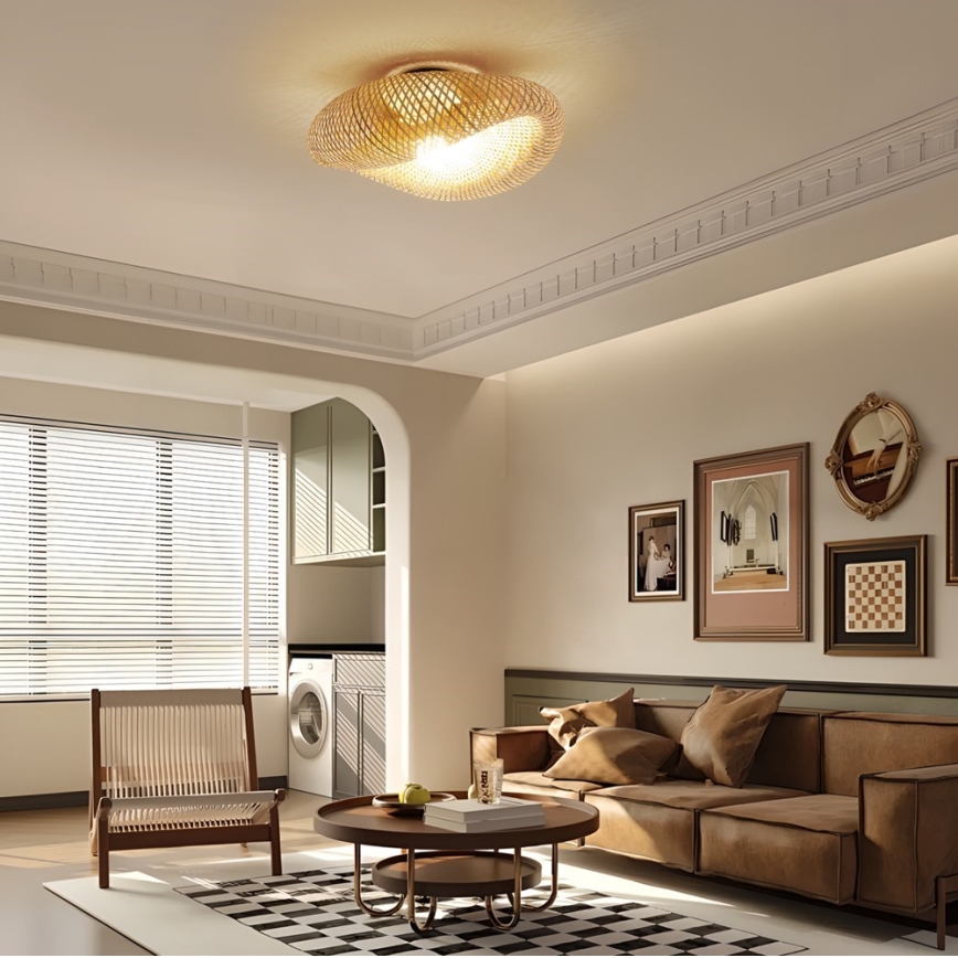 Lámpara de techo BOHO HILO 1xE27/40W/230V, de 60 cm de diámetro