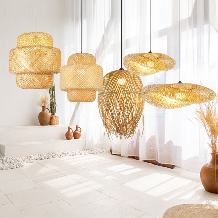 Lámpara de techo BOHO HILO 1xE27/40W/230V, de 60 cm de diámetro