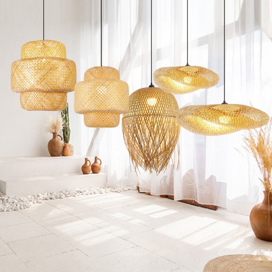 Lámpara de techo BOHO HILO 1xE27/40W/230V Ø 80 cm