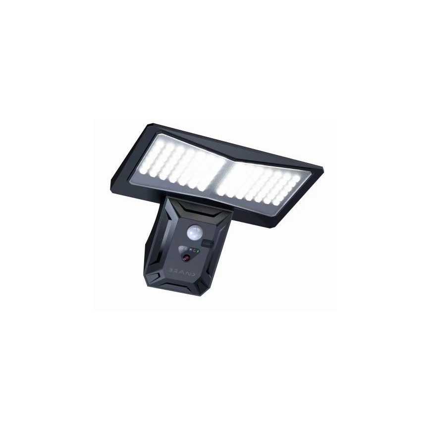 Aplique LED solar con sensor LED/2,6W/5,5V IP65 1800 mAh negro