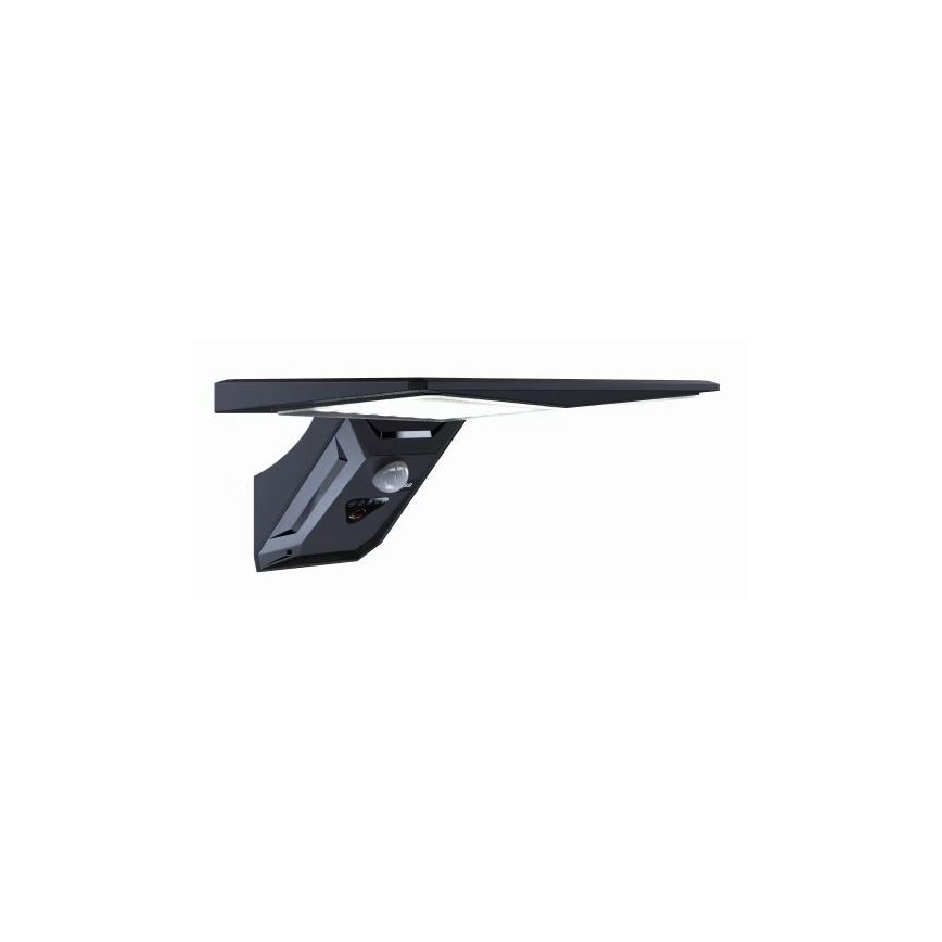 Aplique LED solar con sensor LED/2,6W/5,5V IP65 1800 mAh negro