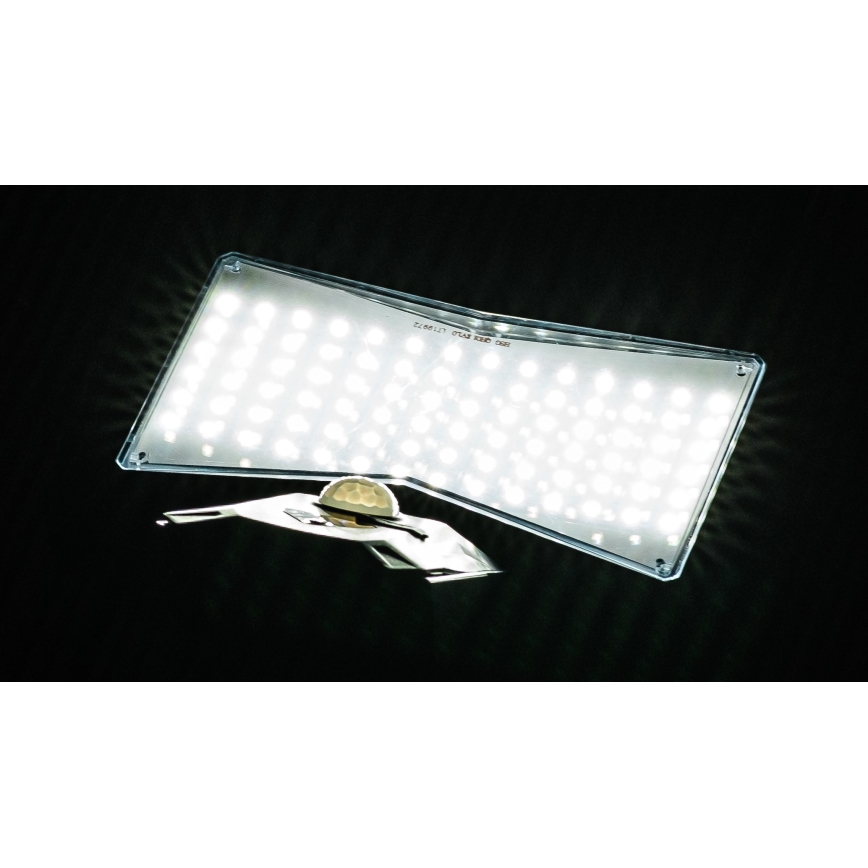Aplique LED solar con sensor LED/2,6W/5,5V IP65 1800 mAh negro