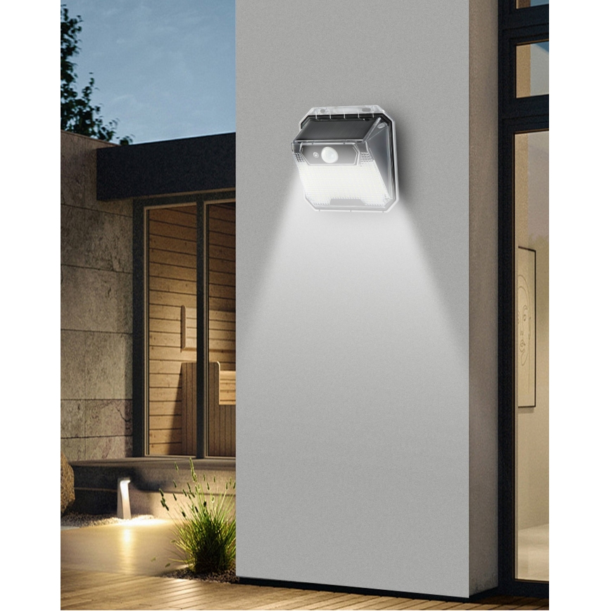 Aplique LED solar con sensor LED/3W/5,5V IP65 1200 mAh