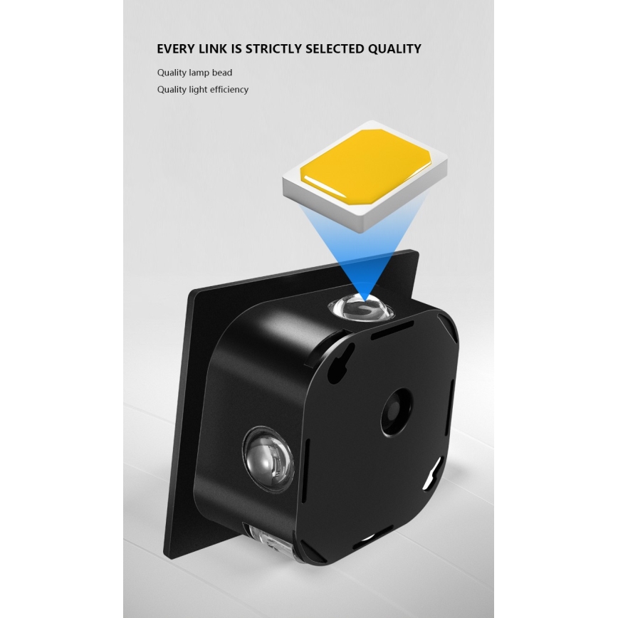 Aplique LED solar con sensor LED/2W/5V IP54 1300 mAh