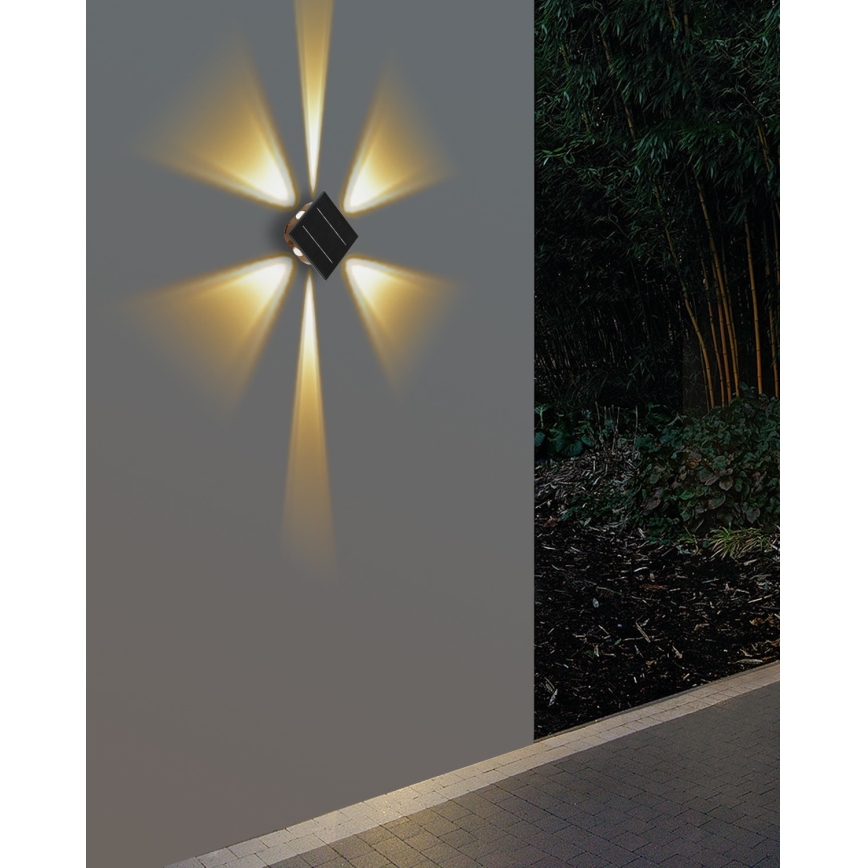 Aplique LED solar con sensor LED/2W/5V IP54 1300 mAh