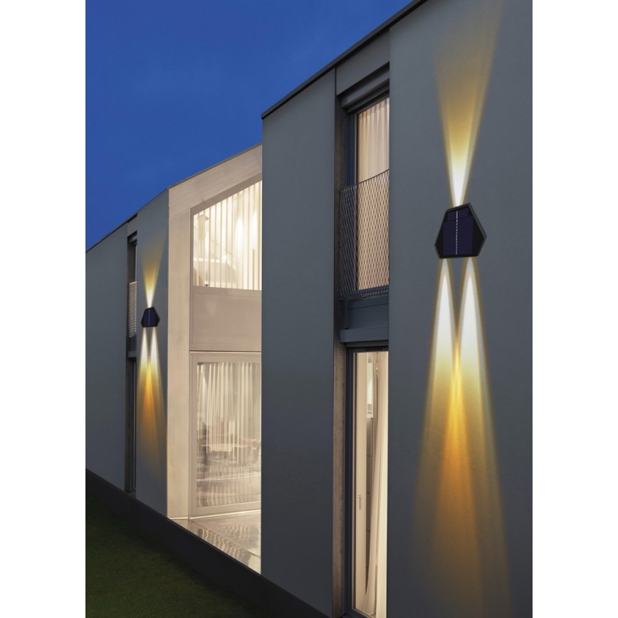 Aplique LED solar con sensor LED/2W/5V IP54 1300 mAh