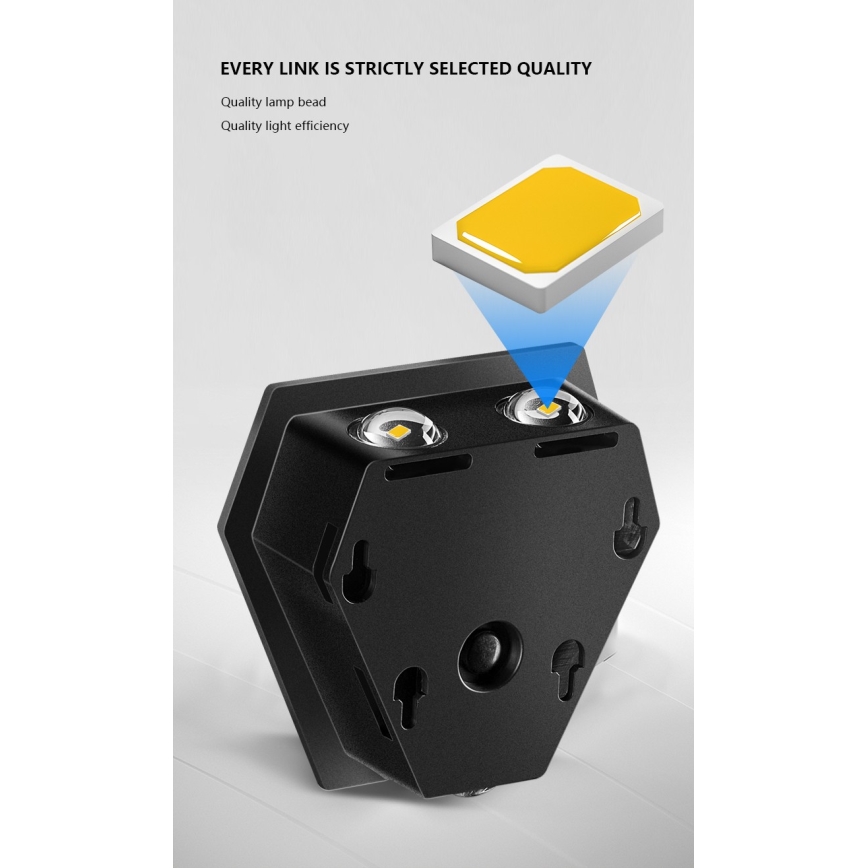Aplique LED solar con sensor LED/2W/5V IP54 1300 mAh