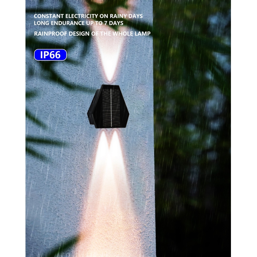 Aplique LED solar con sensor LED/2W/5V IP54 1300 mAh