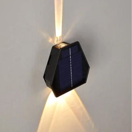 Lámpara de pared solar LED con sensor LED/2W/5V IP54 1300 mAh