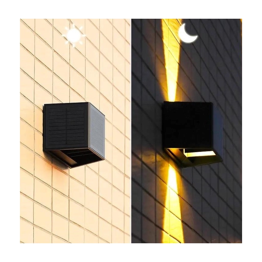 Lámpara de pared solar LED con sensor LED/2W/5V IP54 1300 mAh