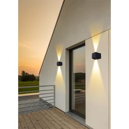 Lámpara de pared solar LED con sensor LED/2W/5V IP54 1300 mAh